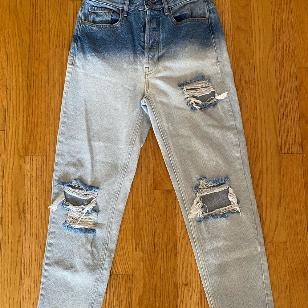 PacSun Blue High Rise Distressed Jeans